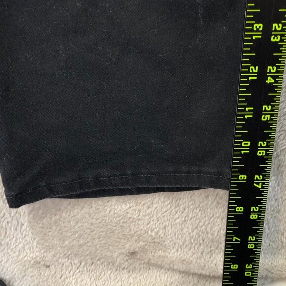 Lee Womens Jeans Size 16 Short Straight Leg Classic Black Denim Casual Stretch - Picture 6 of 14
